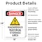 Signmission GHS Hazardous Material Danger Sign, Plastic, 18in W x 24in L, 2PK OS-2PACK-DS-P-1824-V-2024 - alternate 2